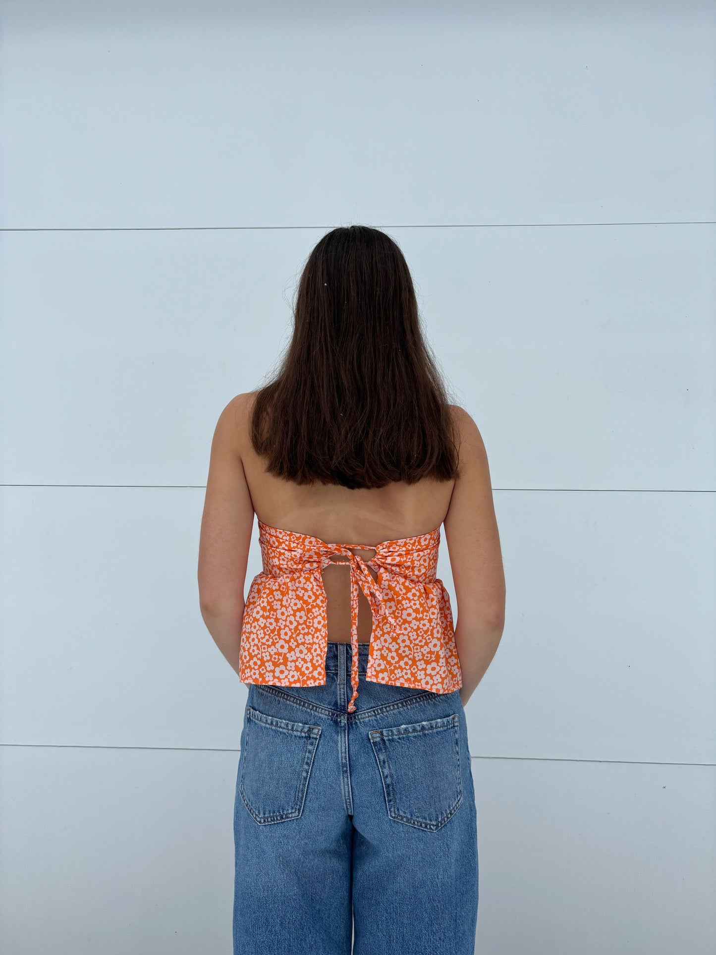 Blossom Top in Orange Daisy